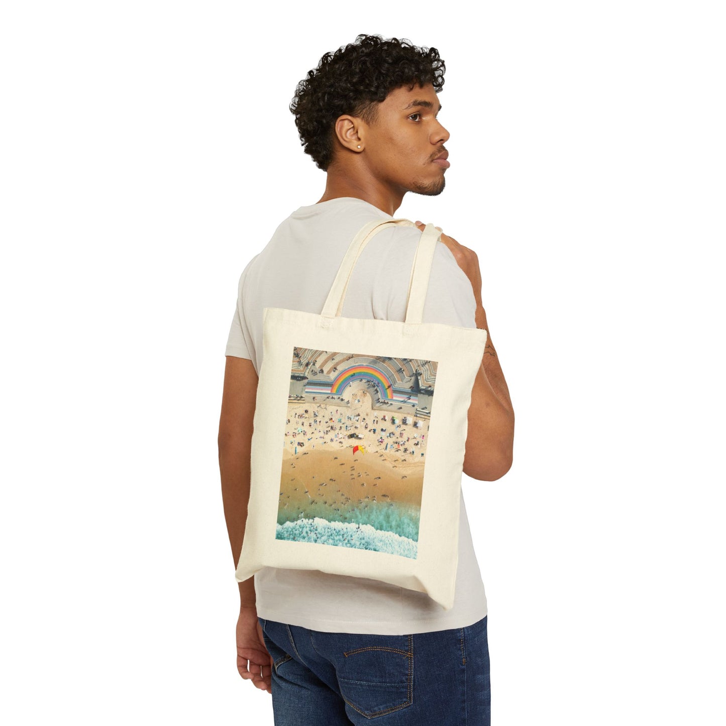 Prismatic Tide "Coogee Beach, Sydney, Australia" Cotton Canvas Tote Bag